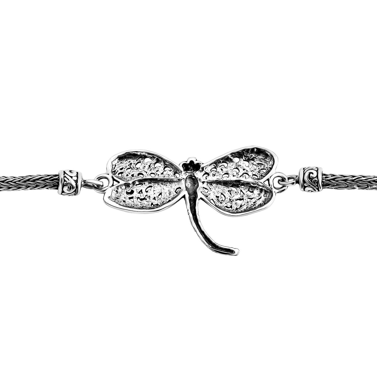 Bali Legacy Dragonfly with Tulang Naga Chain Bracelet in Sterling Silver (6.50-8.0In) 9.65 Grams image number 3