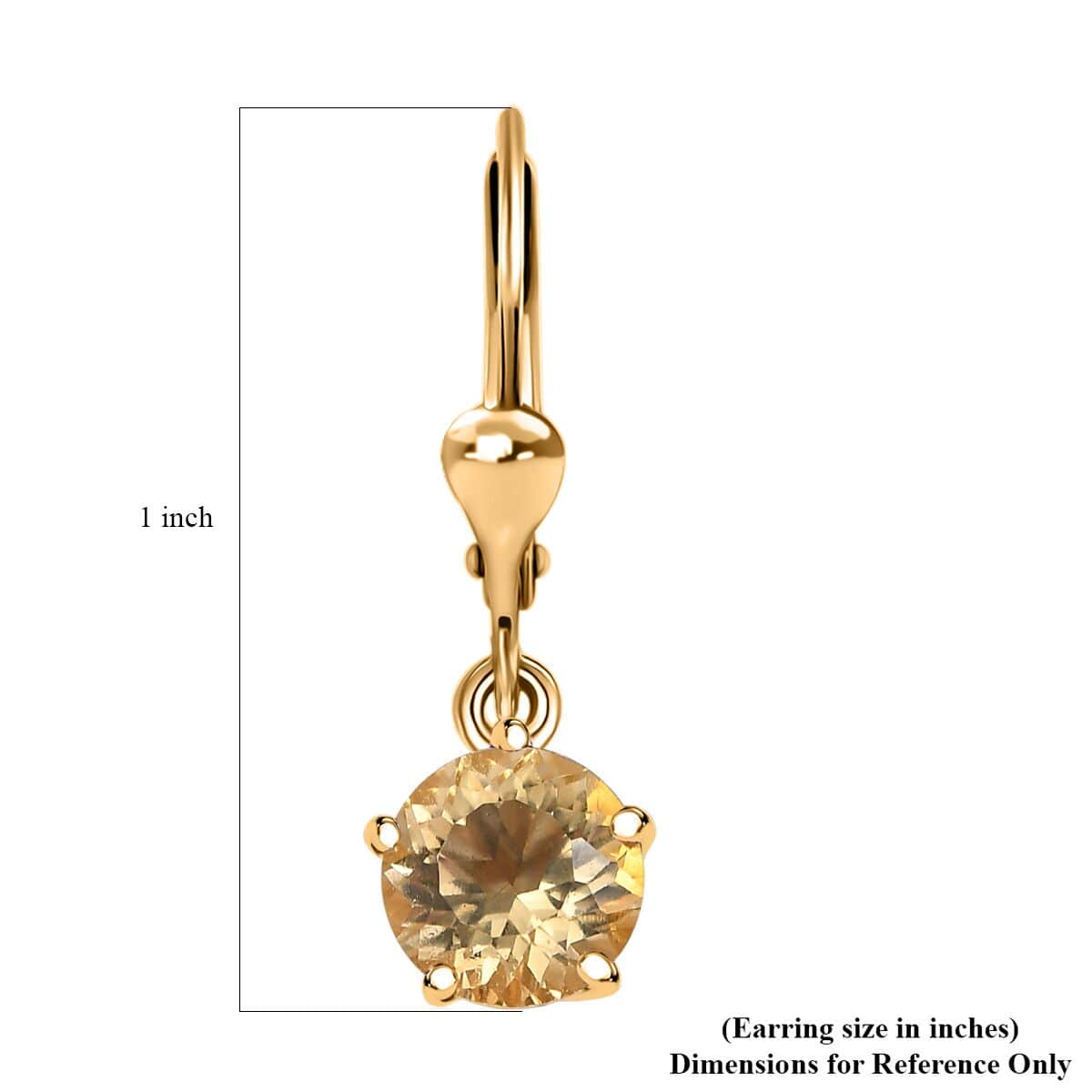 Brazilian Citrine and White Zircon 3.30 ctw Lever Back Earrings in Vermeil Yellow Gold Over Sterling Silver  image number 5