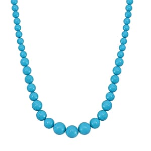 Sleeping Beauty Color Shell Pearl Necklace in Stainless Steel 20 Inches
