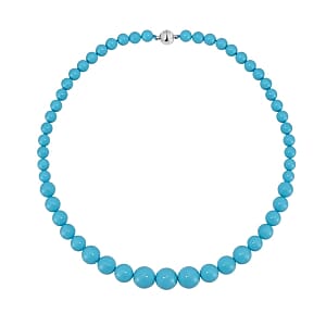 Sleeping Beauty Color Shell Pearl Necklace in Stainless Steel 20 Inches