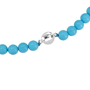 Sleeping Beauty Color Shell Pearl Necklace in Stainless Steel 20 Inches