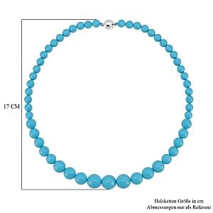 Sleeping Beauty Color Shell Pearl Necklace in Stainless Steel 20 Inches