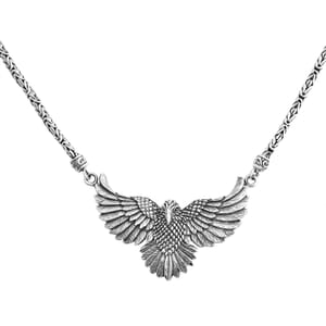 Bali Legacy Garuda with Borobudur Chain Necklace in Sterling Silver 30.10 Grams 20 Inches