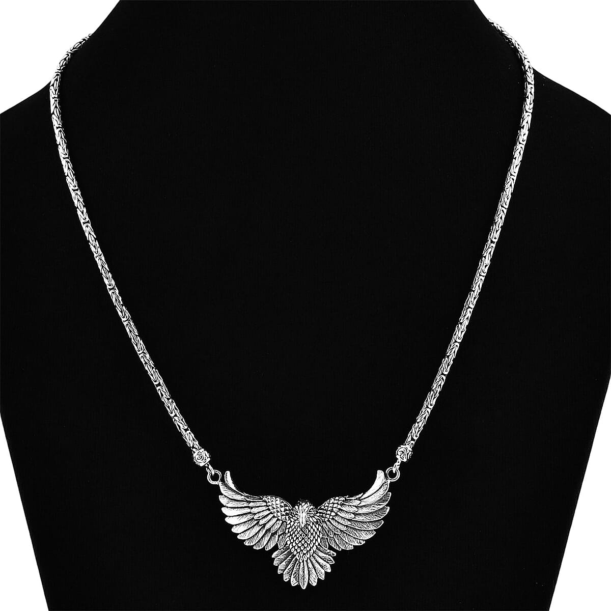 Bali Legacy Garuda with Borobudur Chain Necklace in Sterling Silver 30.10 Grams 20 Inches image number 2