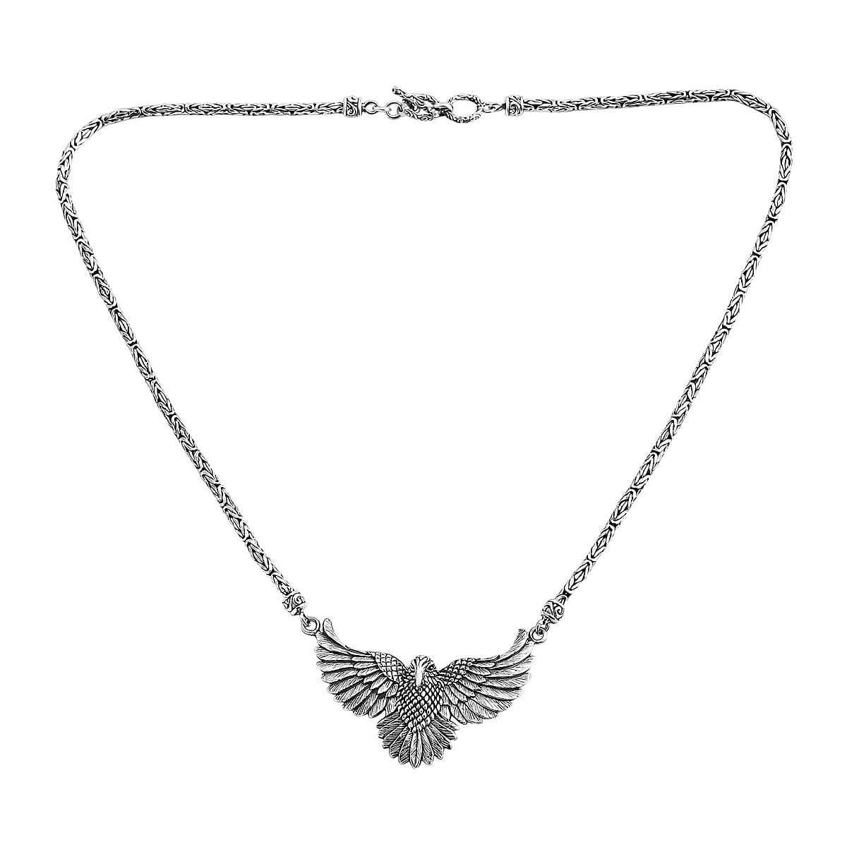 Bali Legacy Garuda with Borobudur Chain Necklace in Sterling Silver 30.10 Grams 20 Inches image number 3