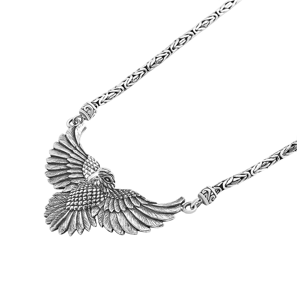 Bali Legacy Garuda with Borobudur Chain Necklace in Sterling Silver 30.10 Grams 20 Inches image number 4