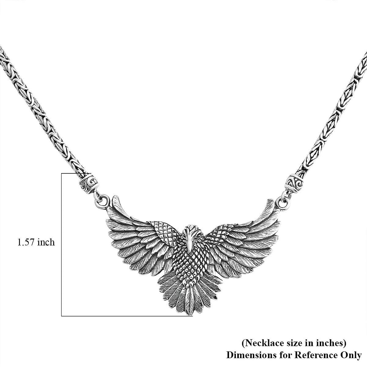 Bali Legacy Garuda with Borobudur Chain Necklace in Sterling Silver 30.10 Grams 20 Inches image number 7