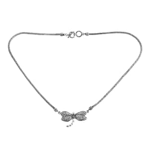Bali Legacy Dragonfly with Borobudur Chain Necklace in Sterling Silver 19.80 Grams 20 Inches