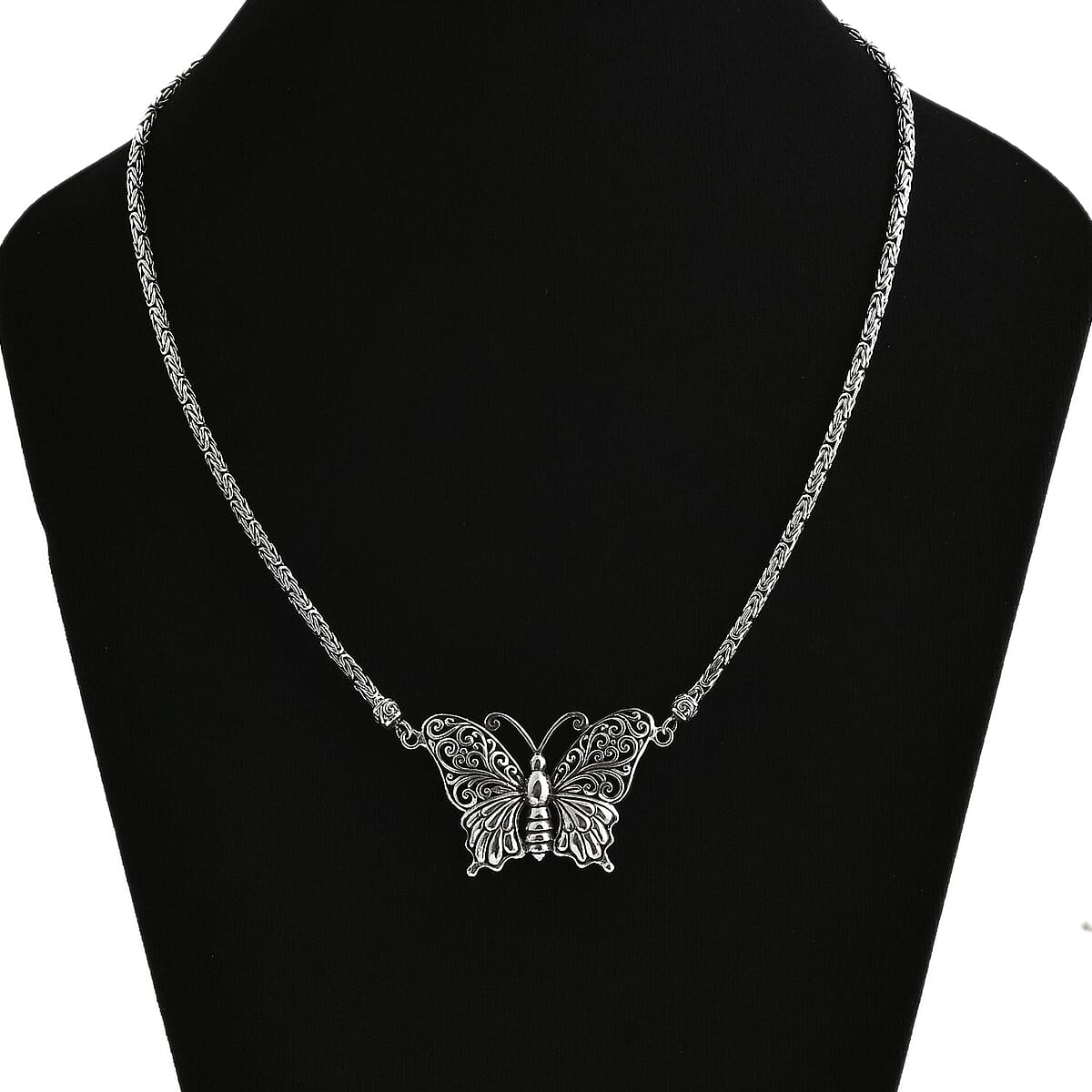 Bali Legacy Butterfly with Borobudur Chain Necklace in Sterling Silver 29.50 Grams 20 Inches image number 2
