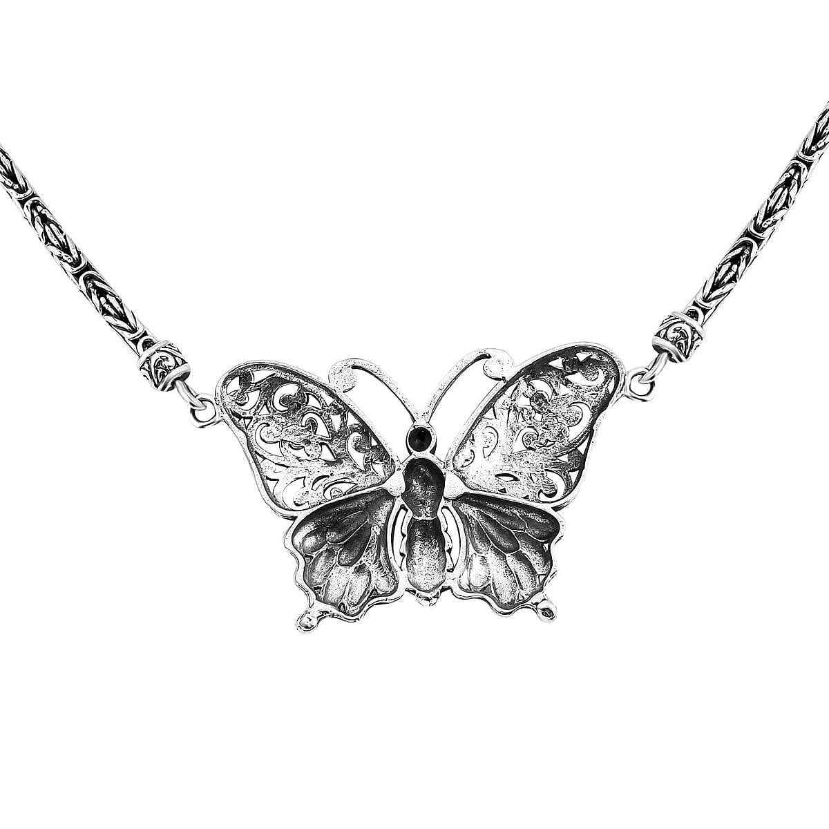 Bali Legacy Butterfly with Borobudur Chain Necklace in Sterling Silver 29.50 Grams 20 Inches image number 5