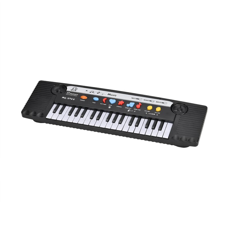 37 Keys Piano with Microphone (Equipped with 37 Keys, 24 Demo Songs, 3 Tones, 8 Rhythms, and 2 Tempo/2 Volume)