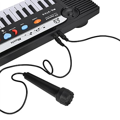 37 Keys Piano with Microphone (Equipped with 37 Keys, 24 Demo Songs, 3 Tones, 8 Rhythms, and 2 Tempo/2 Volume)