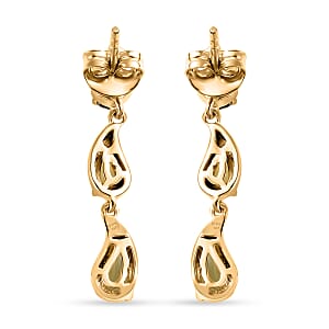 Andranomaro Green Apatite Raindrop Earrings in 18K Vermeil Yellow Gold Over Sterling Silver 1.65 ctw