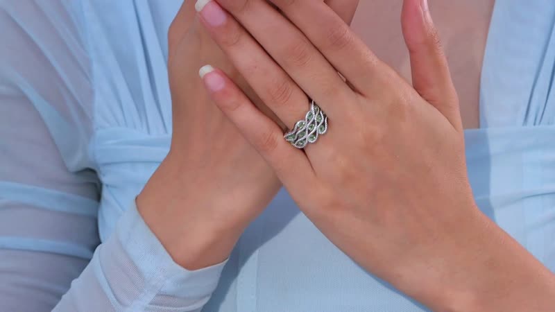 Natural Green Apatite Ring in Rhodium Over Sterling Silver (Size 5.0) 1.60 ctw
