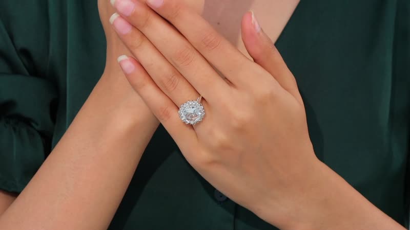 Epic Deal Brazilian Petalite, Multi Gemstone Ring in Rhodium Over Sterling Silver (Size 6.0) 6.50 ctw