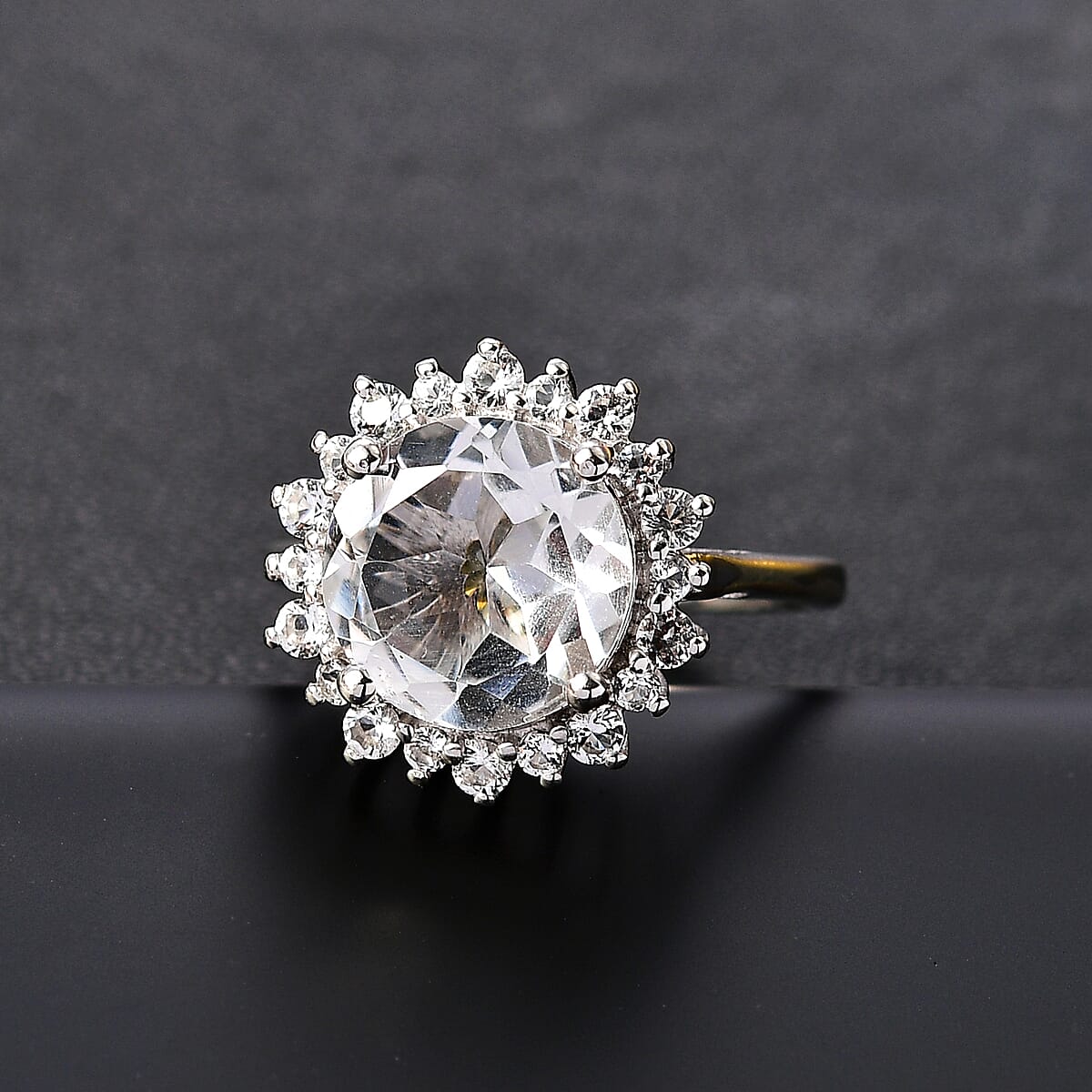 Brazilian Petalite and Multi Gemstone Sunburst Ring in Rhodium Over Sterling Silver (Size 10.0) 6.50 ctw image number 1