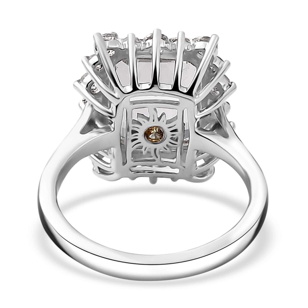 Brazilian Petalite and Multi Gemstone Sunburst Ring in Rhodium Over Sterling Silver (Size 5.0) 4.40 ctw image number 4