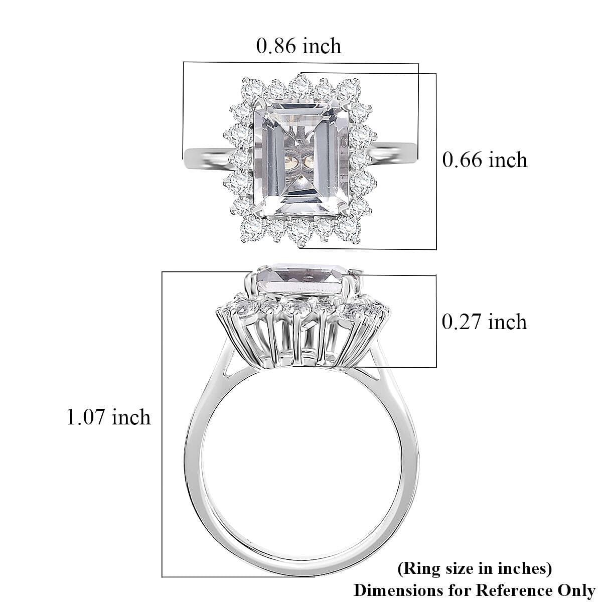 Brazilian Petalite and Multi Gemstone Sunburst Ring in Rhodium Over Sterling Silver (Size 9.0) 4.40 ctw