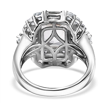 Brazilian Petalite and Multi Gemstone Vintage Glamour Ring in Rhodium Over Sterling Silver (Size 6.0) 5.30 ctw