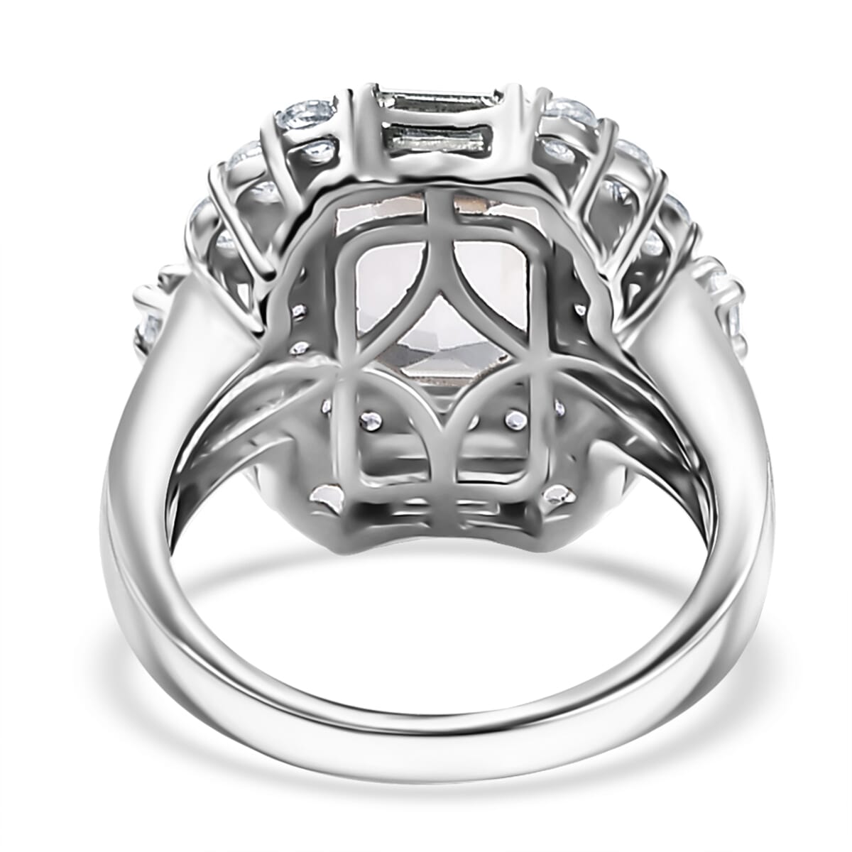 Brazilian Petalite and Multi Gemstone Vintage Glamour Ring in Rhodium Over Sterling Silver (Size 8.0) 5.30 ctw image number 4