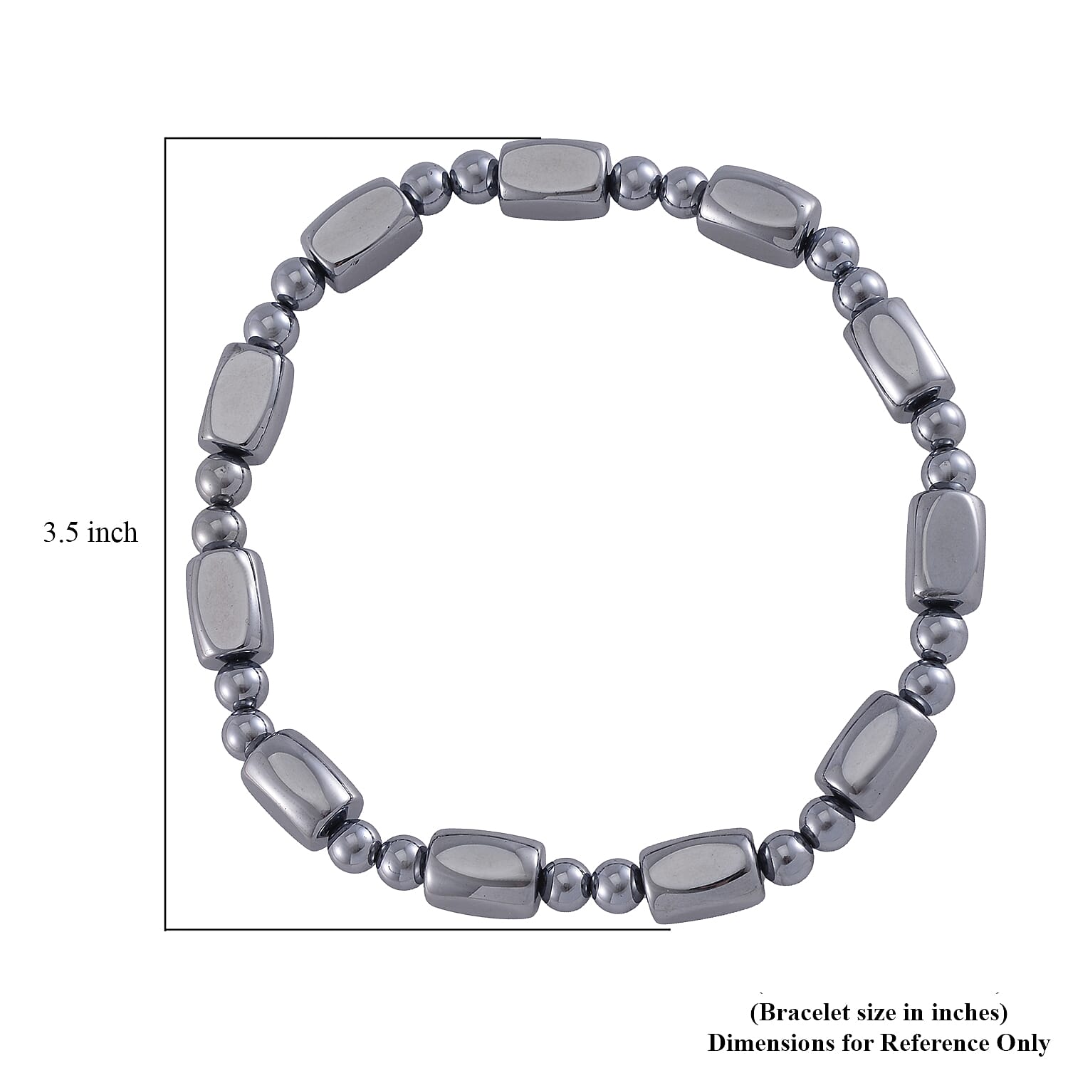 Terahertz 110.00 ctw Beaded Stretch Anklet (9-9.5In)
