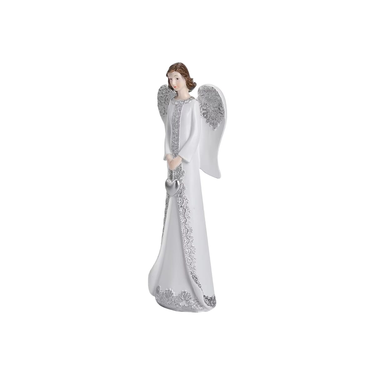 Resin Angel Holding Figurine with Heart image number 7
