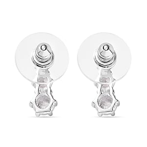 D'Joy Simulated Diamond Fancy Earrings in Sterling Silver 3.10 ctw