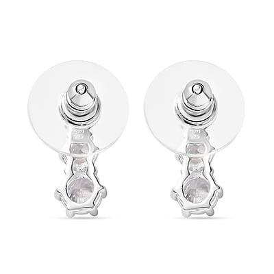 D'Joy Simulated Diamond Fancy Earrings in Sterling Silver 3.10 ctw