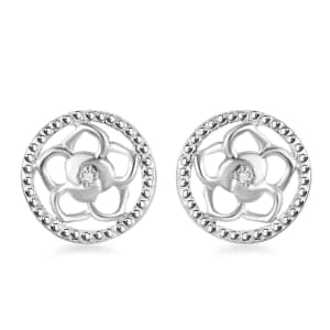 Diamond Accent Earrings in Sterling Silver