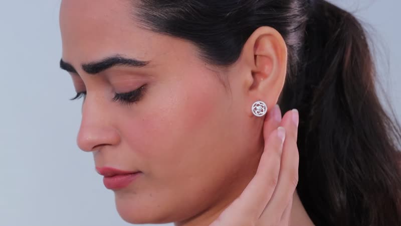 Diamond Accent Earrings in Sterling Silver