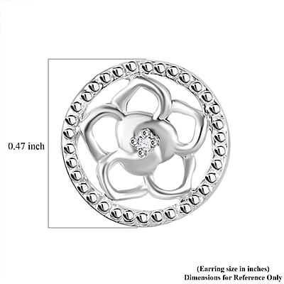 Diamond Accent Earrings in Sterling Silver