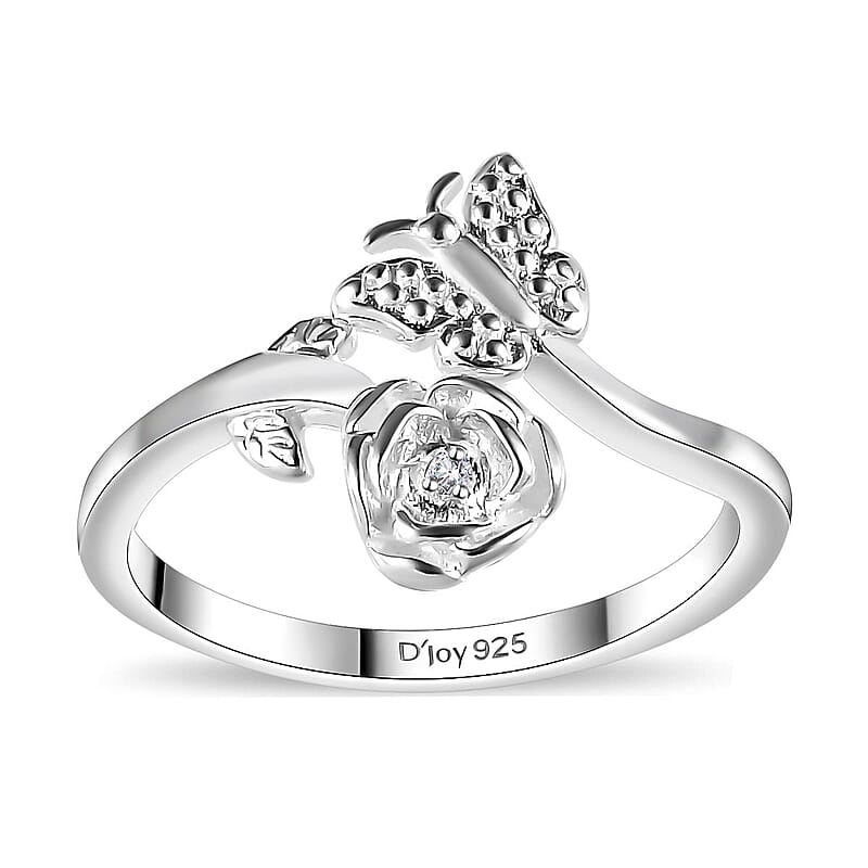 D'Joy Diamond Accent Ring in Sterling Silver (Size 5.0)
