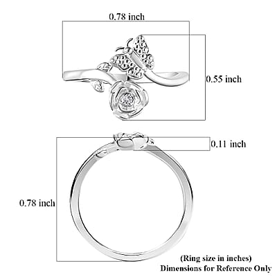D'Joy Diamond Accent Ring in Sterling Silver (Size 5.0)
