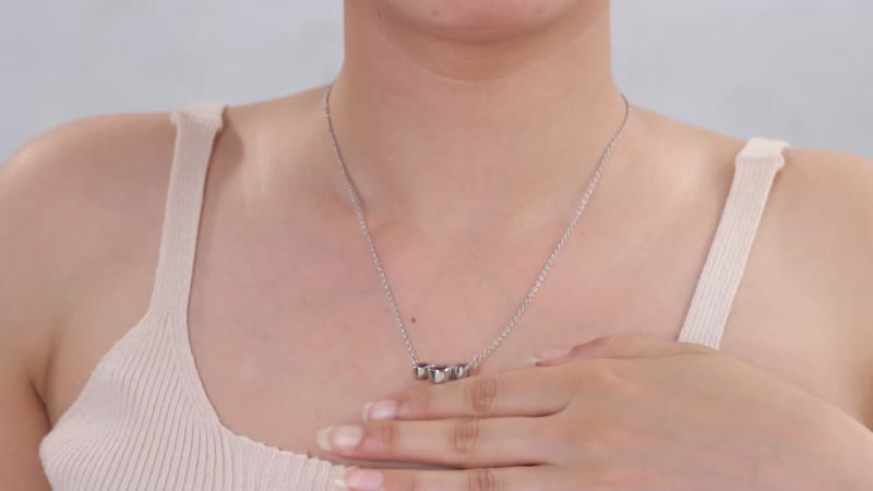African Amethyst Necklace (18 Inches) in Stainless Steel 2.10 ctw