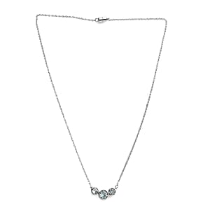 Sky Blue Topaz 2.60 ctw Necklace in Stainless Steel 18 Inches