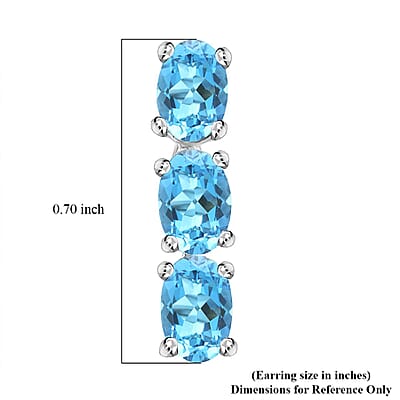 Certified & Appraised Luxoro AAA Santa Maria Aquamarine 2.40 ctw Earrings in 14K White Gold