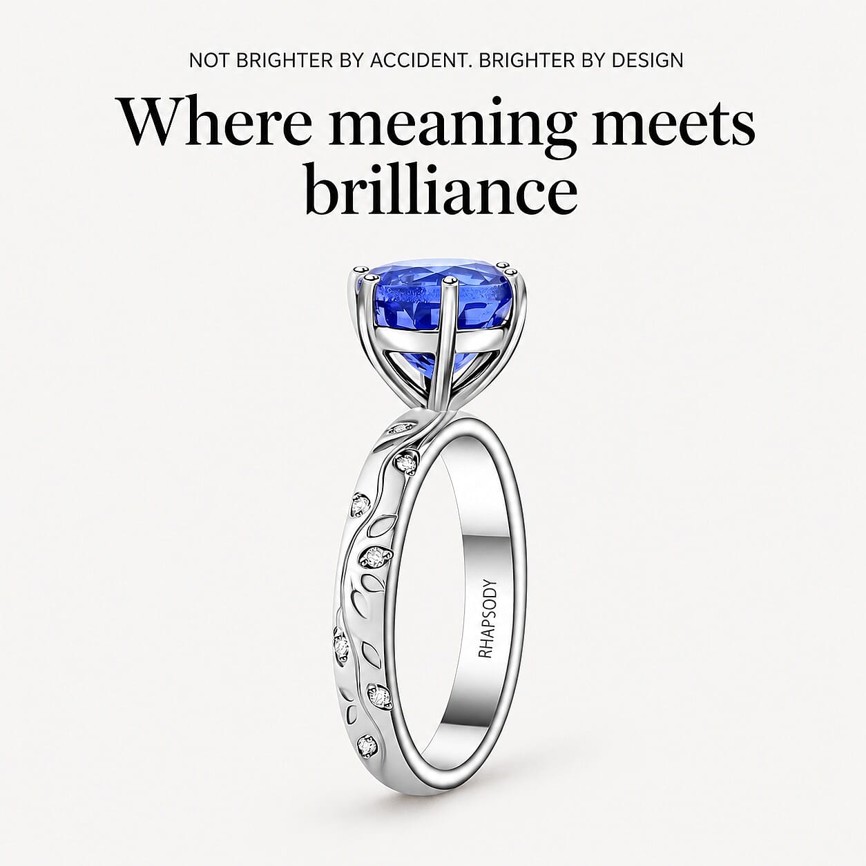 Certified & Appraised Rhapsody AAAA Tanzanite and E-F VS Diamond 2.50 ctw Ring in 950 Platinum (Size 8.0) 6.25 Grams