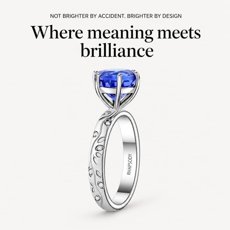 Certified & Appraised Rhapsody AAAA Tanzanite and E-F VS Diamond 2.50 ctw Ring in 950 Platinum (Size 8.0) 6.25 Grams