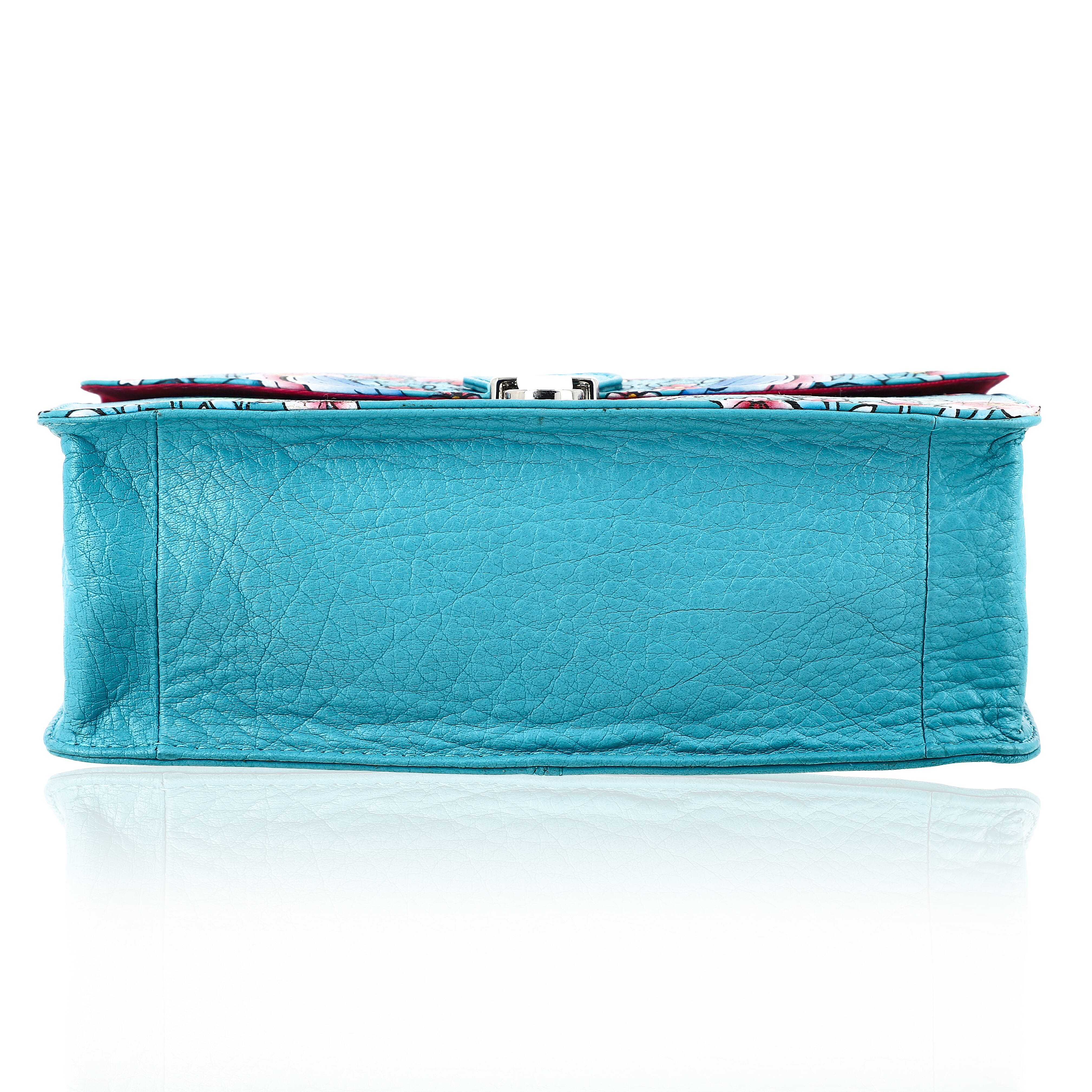 Sukriti Green Floral Hand Painted Genuine Leather Crossbody Bag With Adjustable Strap