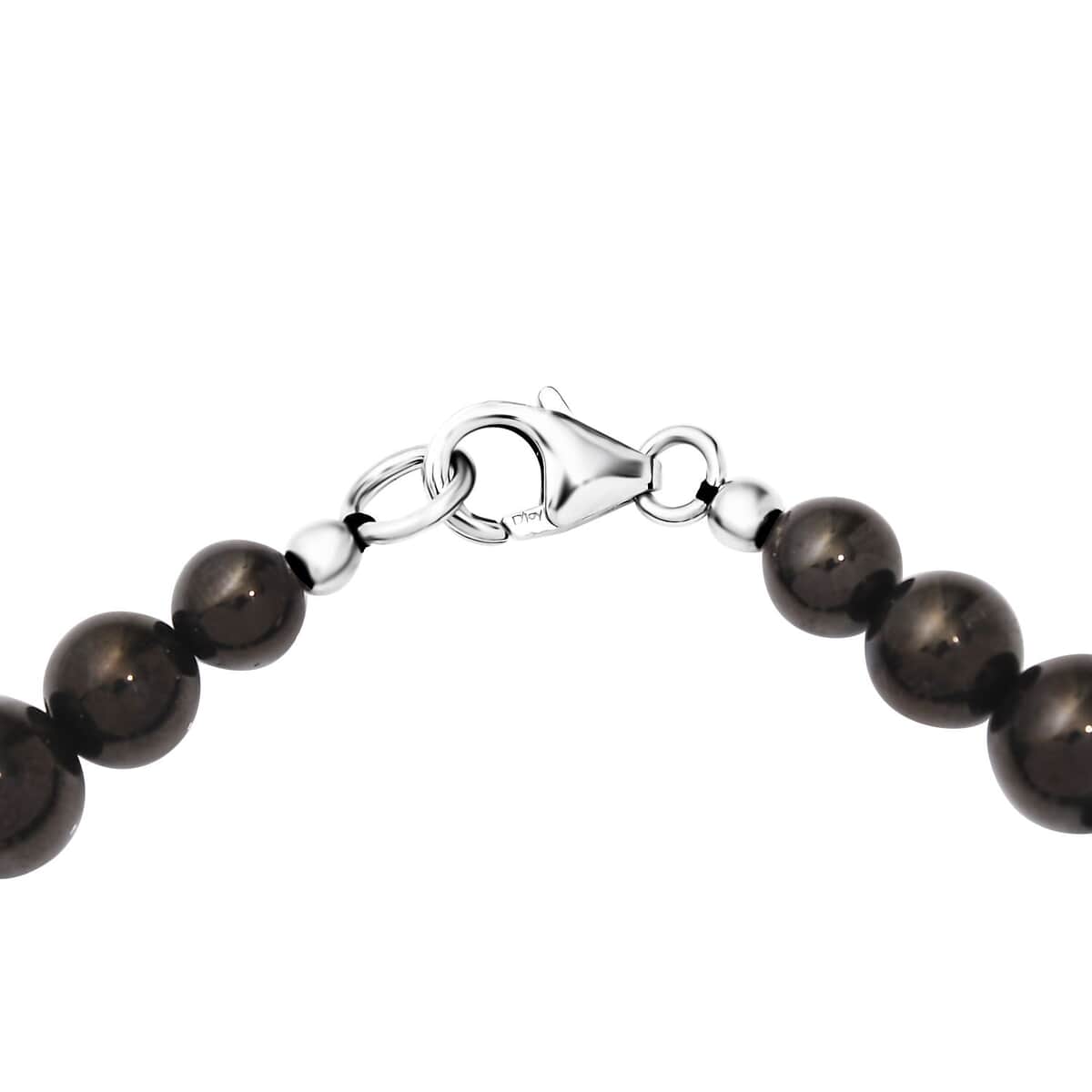 JCK Deal Elite Shungite with Multi Gemstone 7 Chakra Beaded Stretch Bracelet in Rhodium Over Sterling Silver 61.50 ctw image number 3