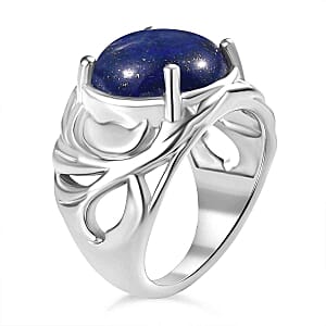 Lapis Lazuli 7.98 ctw Ring in Goldtone (Size 8)