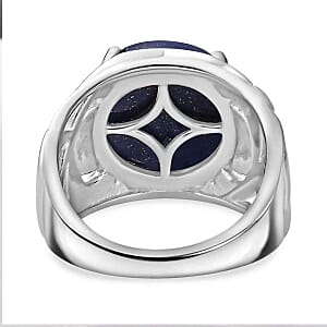 Lapis Lazuli 7.98 ctw Ring in Goldtone (Size 8)