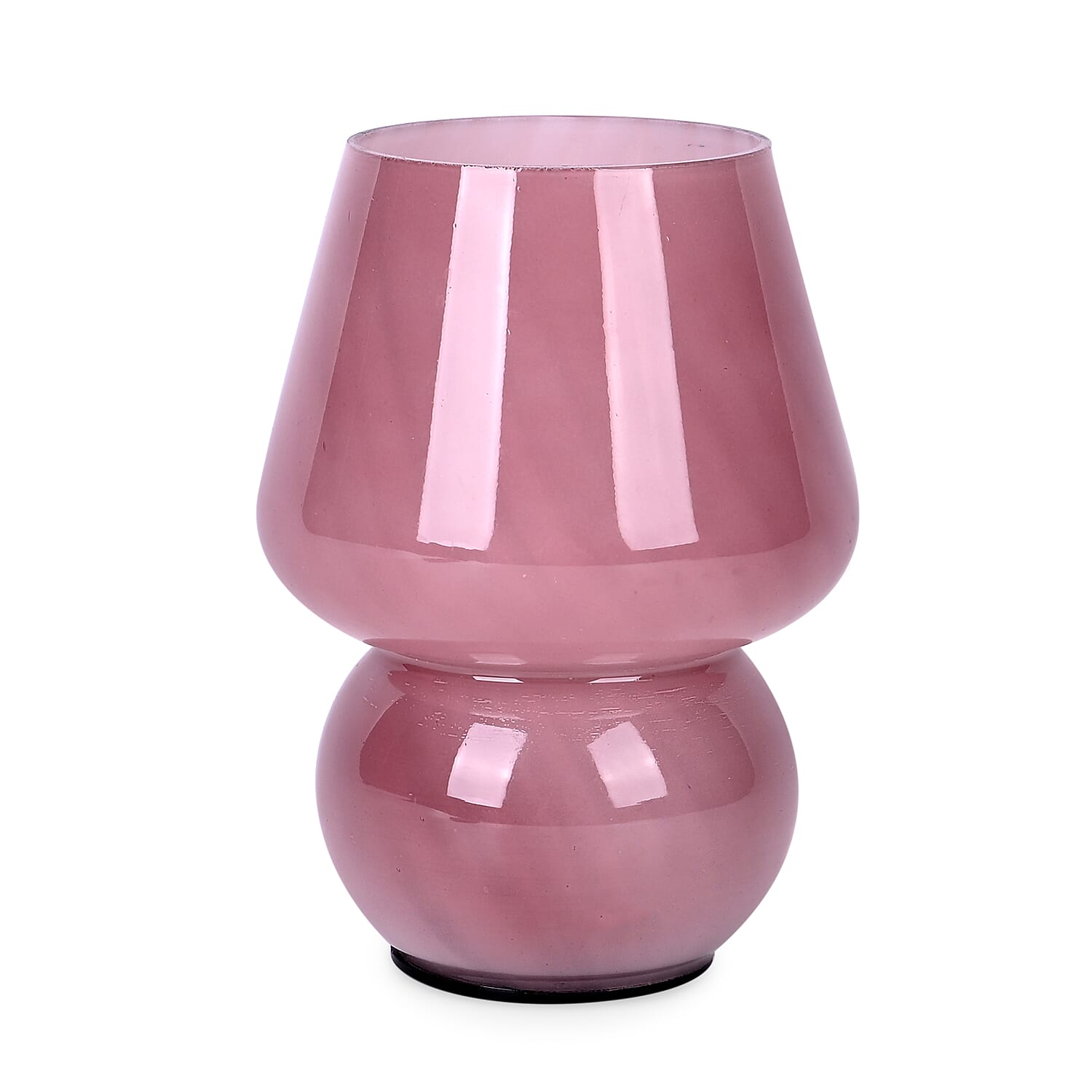 Red Mushroom-shaped Glass Table Lamp (2xAAA Not Included)
