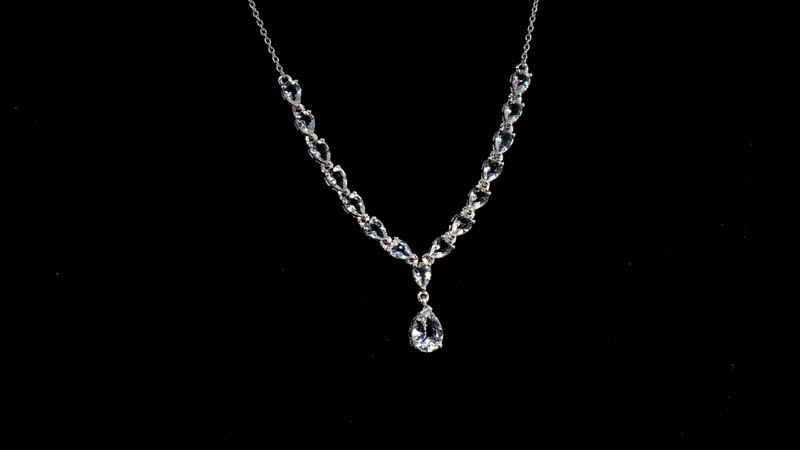 D'Joy Brazilian Petalite Y-Necklace 18-20 Inches in Rhodium Over Sterling Silver 6.25 ctw