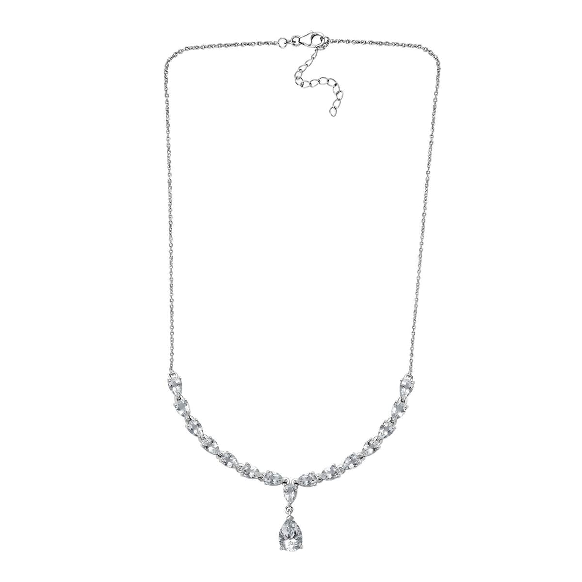 Brazilian Petalite Y-Necklace 18-20 Inches in Rhodium Over Sterling Silver 6.25 ctw image number 3