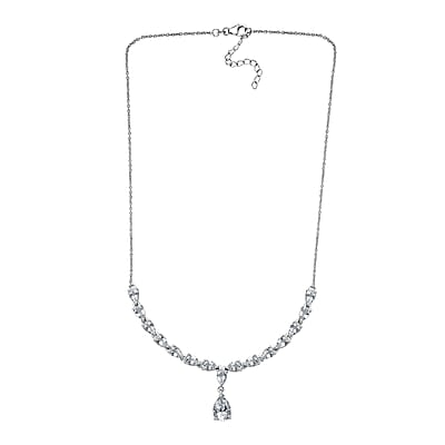 D'Joy Brazilian Petalite Y-Necklace 18-20 Inches in Rhodium Over Sterling Silver 6.25 ctw