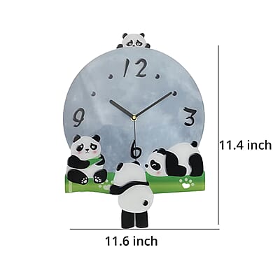 Panda Pendulum Wall Clock (2xAA Not Included)