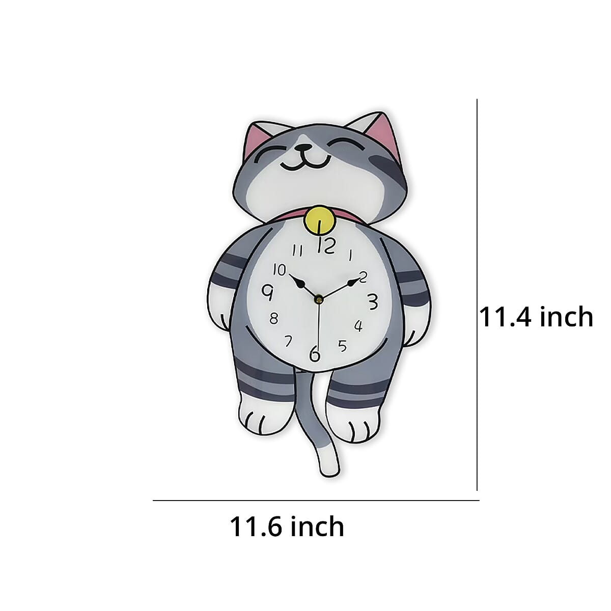 Cat Pendulum Wall Clock (2xAA Not Included) image number 6