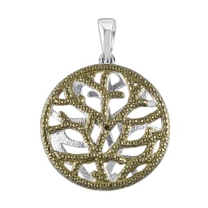 Karis Green Diamond (IR) Accent Pendant in Platinum Bond