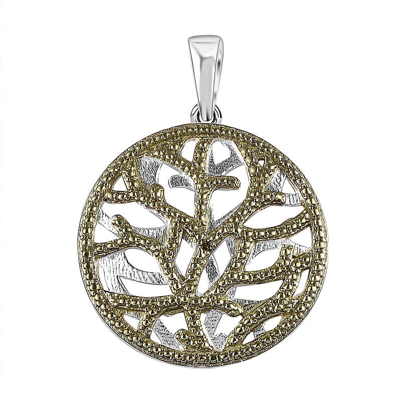 Karis Green Diamond (IR) Accent Pendant in Platinum Bond